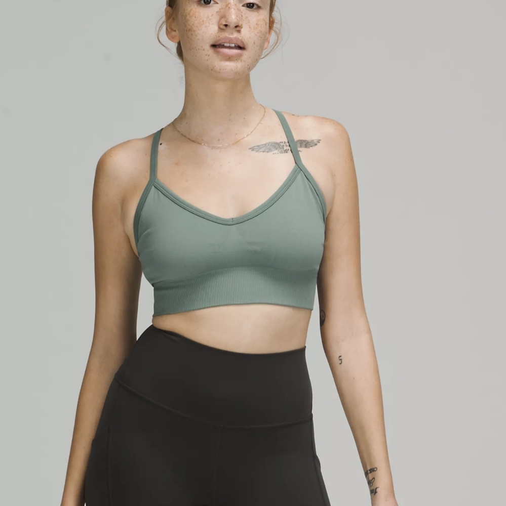 Lululemon Ebb to Street bra size 10 Tidewater Teal